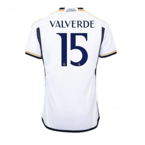 Maillot de foot Real Madrid Federico Valverde #15 Domicile 2023-24 Manches Courte